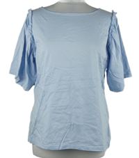 Dámské světlemodré tričko s rozšířenými rukávy Ann Taylor 