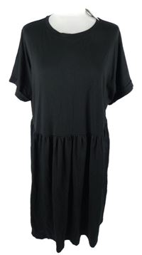 Nové - Dámské černé bavlněné midi šaty New Look 
