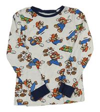 Bílé pyžamové triko s Mario H&M