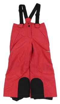 Tmavorůžovo-černé šusťákové oteplovačky s kšandami Crivit