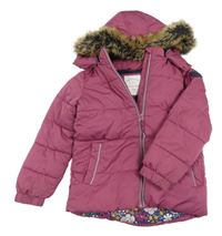 Vínová šusťáková zimní bunda s kapucí Fatface