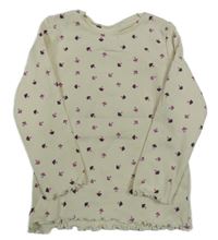 Smetanové žebrované triko s houbami Topolino