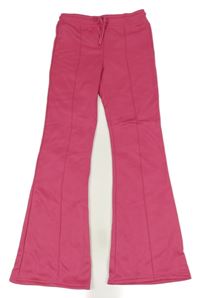 Malinové sportovní flare kalhoty WE