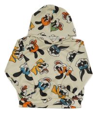 Béžová športová mikina so zvieratkami a kapucňou Shein