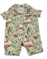 Zleený květinový kraťasový overal TU