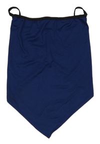 Tmavomodro-čierny asymetrický perforovaný crop top