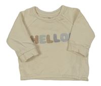 Béžová mikina s nápisom H&M
