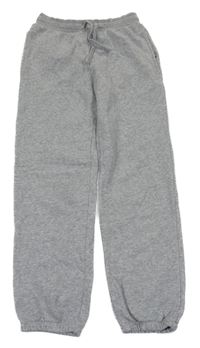 Šedé melírované cuff tepláky H&M