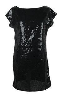 Dámské černé flitrové společenské minišaty George