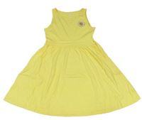 Žlté bavlnené šaty s kvietkom F&F