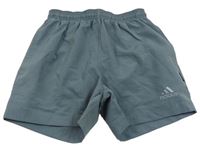 Tmavosivé šušťákové športové kraťasy Adidas