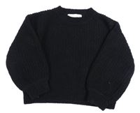 Čierny žinylkový sveter H&M