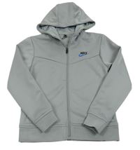 Šedá propínací mikina s kapucí Nike