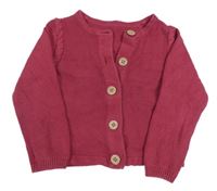 Vínový propínací svetr Nutmeg