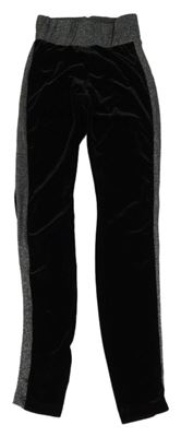 Černé sametovo/třpytivé legíny Calzedonia