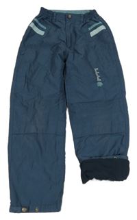 Tmavomodré podšité šusťákové kalhoty Pocopiano