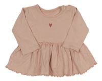 Svetloružová šatová tunika so srdiečkom George