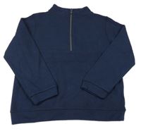 Tmavomodrá mikina so zipsom