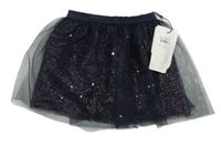 Nové - tmavomodrá tylová sukňa Name it