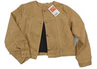 Nové - Hnědá semišová crop bunda H&M