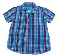 Modro-lilkovo-růžová kostkovaná košile Next