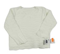 Nové - Biely perforovaný zavinovací sveter Dunnes