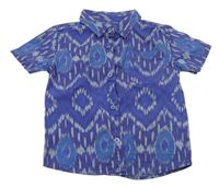 Modrošedá vzorovaná košeľa River Island