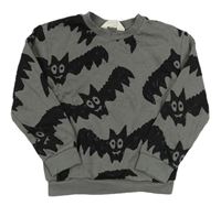 Sivá mikina s netopýry H&M