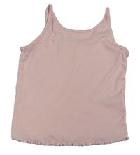 Svetloružový rebrovaný crop top George