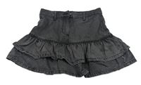 Sivá rifľová vrstvená sukňa Matalan
