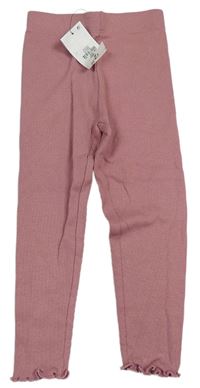 Růžové žebrované legíny Primark