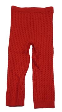 Červené vzorované pletené legíny Primark