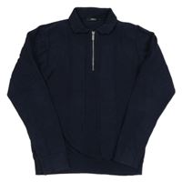 Tmavomodrý sveter s golierikom Next