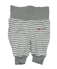 Sivo-biele pruhované tepláky Bonprix