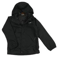 Černá šusťáková jarní funkční bunda s logem a kapucí Peter Storm