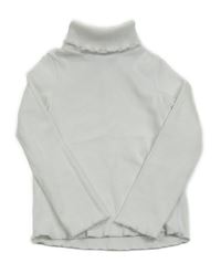 Bílé žebrované triko s rolákem George 