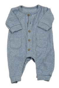 Modrošedý rebrovaný overal Matalan