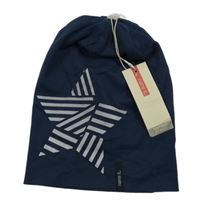 Nové - Tmavomodrá beanie čepice s hvězdou Name it vel. 9-12 let 
