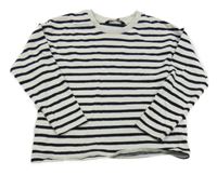 Černo-smetanové pruhované triko George 