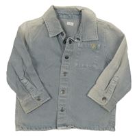 Nové - Svetlomodrá šisovaná rifľová košeľová bunda F&F