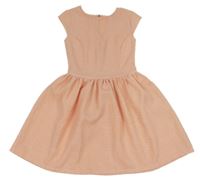 Broskvové vzorované šaty Sinsay