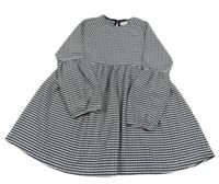 Černo-bílé kostkované šaty Next 