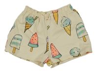 Smotanové teplákové kraťasy so zmrzlinami Next