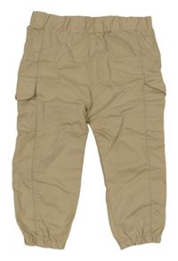 Béžové plátenné cargo nohavice s vreckami LCW