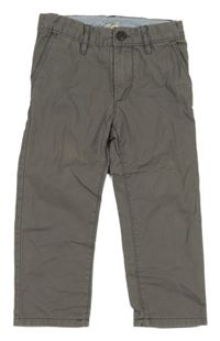 Sivé plátenné chino nohavice H&M