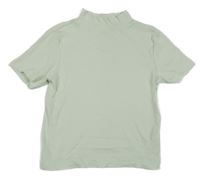 Svetlozelené rebrované crop tričko Tom Tailor