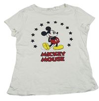 Bílé crop tričko s Mickey H&M