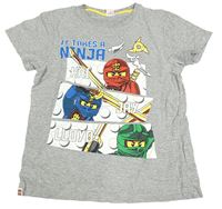 Sivé melírované tričko s lego NINJAGO zn. LEGO