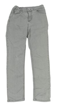 Světlešedé slim fit rifle H&M