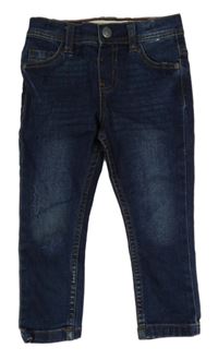Tmavomodré skinny teplákové rifle Denim Co.
